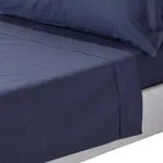 Homescapes Bettlaken, Dunkelblau, Textil, Uni, Rechteckig, 230x255 cm, Oeko-Tex&reg;,