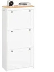 SoBuy Schuhschrank, Wei&szlig;, Holzwerkstoff, 59x116x26 cm, Garderobe,...
