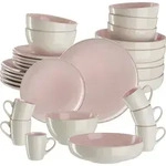tectake Kombiservice, Rosa, Keramik, 26.5x2.5x26.5 cm, Essen & Trinken, Geschirr,