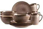 M&auml;ser Fr&uuml;hst&uuml;cksservice Smoky's; Braun, Keramik, 12-teilig, Made in Europe,...