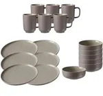 Ritzenhoff Breker Fr&uuml;hst&uuml;cksservice, Taupe, Keramik, 18-teilig, 2x2x2 cm, Essen &