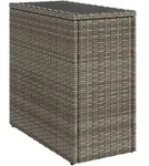 vidaXL Garten-Beistelltisch, Grau, Kunststoff, Rechteckig,rechteckig, 27.5x55x58 cm,