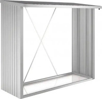 Biohort Kaminholzregal Woodstock, Grau, Metall, 229x199x102 cm, Qualit&auml;t aus