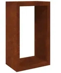vidaXL Brennholzregal, Braun, Metall, Rechteckig, 40x100x60 cm, Kleinm&ouml;bel, Kamine &
