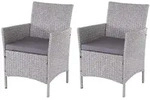 MCW Poly-Rattan, Grau, Anthrazit, Kunststoff, 59x83x60 cm, Gartenm&ouml;bel,
