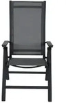 Siena Garden Gartenklappsessel, Anthrazit, Metall, Kunststoff, 60x110x66 cm,