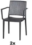 Siena Garden Stapelstuhl, Anthrazit, Kunststoff, 57x80x56 cm, stapelbar, gastro- und