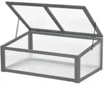 Outsunny Fr&uuml;hbeet, Grau, Holz, 65x40x100 cm, Gartenzubeh&ouml;r, Gartenpflege