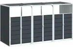 vidaXL M&uuml;lltonnenbox, Anthrazit, Metall, 81x115x216 cm, Gartenzubeh&ouml;r,