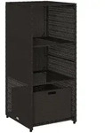 vidaXL Gartenschrank, Schwarz, Kunststoff, Rechteckig, 55x115x50 cm, Aufbewahrung &