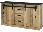 Furn.Design Sideboard, Natur, Anthrazit, Holzwerkstoff, Nachbildung, Vintage,...