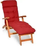 Beautissu Deckchairauflage, Rot, Textil, 50x8x200 cm, Outdoor-Kissen,...