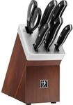 Henckels by Zwilling Messerblock, Braun, Schwarz, 7-teilig, Kochen, K&uuml;chenmesser,