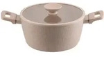 Fackelmann Kochtopf Pamela Reif Serie Shell, Beigebraun, Metall, backofengeeignet,