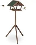 Relaxdays Vogelfutterhaus, Braun, Holz, Papier, 70x139x60 cm, Gartenzubeh&ouml;r,
