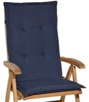 Beautissu Hochlehnerauflage, Dunkelblau, Textil, F&uuml;llung: Polyurethan (Pur),