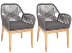 MCW Gartenstuhl, Grau, Holz, 58x85x59 cm, Gartenm&ouml;bel, Gartenst&uuml;hle,...
