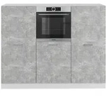 Vicco K&uuml;chenblock, Grau, Wei&szlig;, Holzwerkstoff, K&uuml;chenblock,Rechteckig, 180x143x46