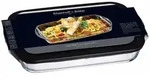 Ritzenhoff Breker Auflaufform, Schwarz, Glas, Rechteckig, 26x7x41 cm, Kochen,