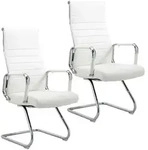 Svita Besucherstuhl, Wei&szlig;, Metall, 56.5x110x64 cm, Arbeitszimmer, Besucherst&uuml;hle