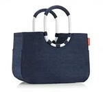 Reisenthel Einkaufstasche Loopshopper L twist navy, Dunkelblau, Textil, 46x34.5x25