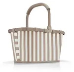 Reisenthel Einkaufskorb Carrybag summerstripes coffee, Creme, Textil, 22 L, 48x29x28