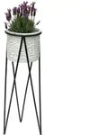 DanDiBo Blumenhocker, Schwarz, Metall, 28x75x28 cm, Wohnzimmer, Wohnzimmertische,