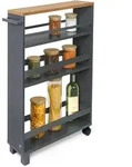 BoMoe Nischenwagen, Anthrazit, Metall, 15x79x50 cm, Esszimmer, Servierwagen