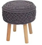MCW Sitzhocker, Grau, Textil, 41x45x41 cm, Wohnzimmer, Hocker, Sitzhocker