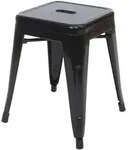 MCW Hocker, Schwarz, Metall, 39x46x39 cm, Wohnzimmer, Hocker, Sitzhocker