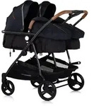 Chipolino Geschwisterkinderwagen, Schwarz, Metall, 75x104x80 cm, unisex, Federung,