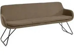Musterring Sitzbank Tavia, Braun, Haselnuss, Metall, 3-Sitzer, 180x87x65 cm,