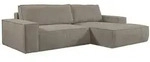 Vente-Unique Schlafsofa, Taupe, Textil, Uni, 4-Sitzer, 267x85x167 cm,...
