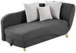 Vente-Unique Recamiere, Anthrazit, Textil, Uni, 1-Sitzer, 160x81x80 cm,...