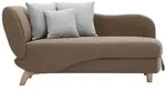 Vente-Unique Recamiere, Braun, Textil, Uni, 1-Sitzer, 160x81x80 cm, Wohnzimmer,