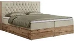 MKS Boxbett, Beige, Textil, 2-Sitzer, H3, Rechteckig, 160x200 cm, Schlafzimmer,
