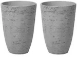 Beliani Blumentopf, Grau, Stein, 50 cm, Dekoration, Blumen & Zubeh&ouml;r,...