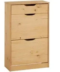 Idimex Schuhschrank, Braun, Holz, Kiefer, Vintage, 58x93x25 cm, FSC Mix, Garderobe,