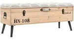 vidaXL Sitzbank, Braun, Holz, Tanne, 2-Sitzer, Rechteckig, 110x50x40 cm, Esszimmer,
