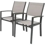Habitat Garten Gartensessel, Taupe, Metall, 62x90x57 cm, Gartenm&ouml;bel,...