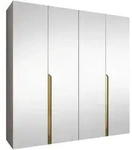 Mirjan24 Dreht&uuml;renschrank, Kaschmir, Gold, Kunststoff, Rechteckig, 200x202x52 cm,