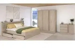 Schlafzimmer, Braun, Holzwerkstoff, 80x200x120 cm, Kinder- & Jugendzimmer,