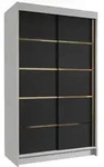 Mirjan24 Schiebet&uuml;renschrank, Mehrfarbig, Holzwerkstoff, Rechteckig, 100x200x58 cm,