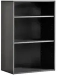 Mokebo B&uuml;cherregal, Anthrazit, Holzwerkstoff, 2 F&auml;cher, 60x91x34.5 cm, Wohnzimmer,
