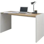Furn.Design Schreibtisch, Wei&szlig;, Eiche Wotan, Kunststoff, Nachbildung,Eiche, Uni,