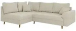 S-Style Ecksofa, Beige, Textil, Echtholz, Teilmassiv,Buche, Birke, 4-Sitzer,