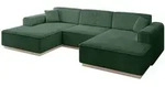 Altdecor Wohnlandschaft, Currygelb, Textil, 4-Sitzer, 301x80x165 cm, Wohnzimmer,