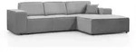 Beautysofa Ecksofa, Hellgrau, Kunststoff, L-Form,L-Form, 267x170 cm, Wohnzimmer,