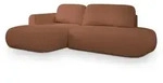 Masseno Ecksofa, Kupfer, Holz, 4-Sitzer, L-Form,L-Form, 279x158 cm, Wohnzimmer, Sofas