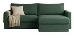 Fun M&ouml;bel Ecksofa, Gr&uuml;n, Textil, Ottomane rechts, 224x140 cm, Wohnzimmer,...